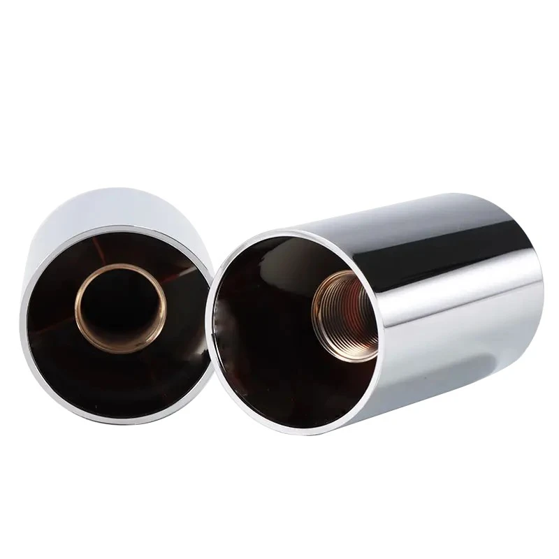 Płaski cylinder przykręcany, chromowana osłona nakrętki ABS