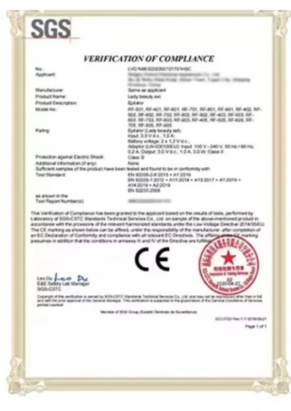 J W Auto Parts certifications including CE